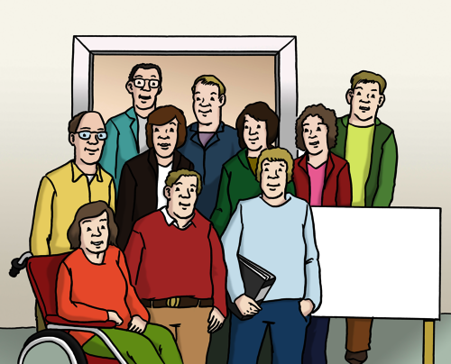 Eine Gruppe von verschiedenen Menschen